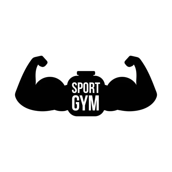 Koncepcja logo wektor siłownia sport — Wektor stockowy