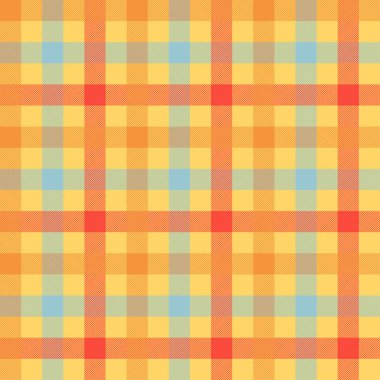 Tartan turuncu renksiz vektör deseni