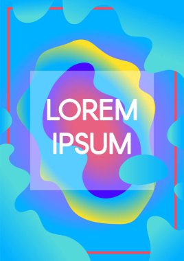 Metin çerçeve kenarlıklarını ile soyut sıvı dalgalar