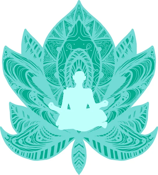 Yoga, illustration de mode de vie sain — Image vectorielle