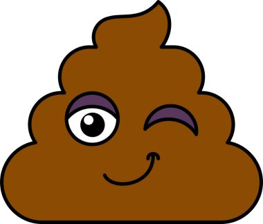 Lanet olsun, wink emoji vektör çizim