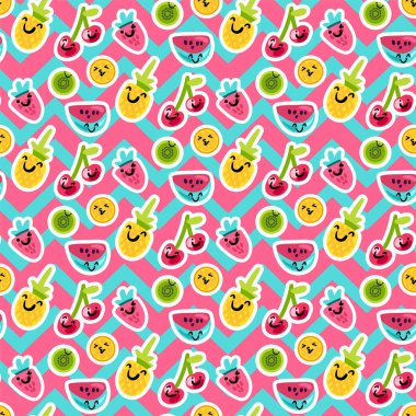 Meyve kesintisiz renk vektör desen