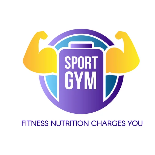 Sport gym lettering vector logo design