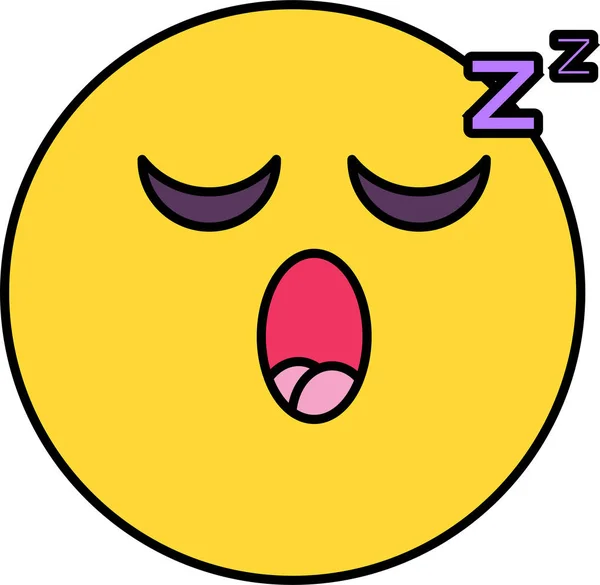 Dormir emoji vector ilustración — Archivo Imágenes Vectoriales