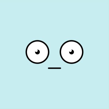 Şok, sürpriz emoji vektör çizim