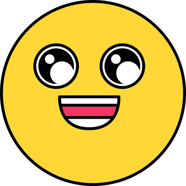 Illustration vectorielle emoji large sourire — Image vectorielle