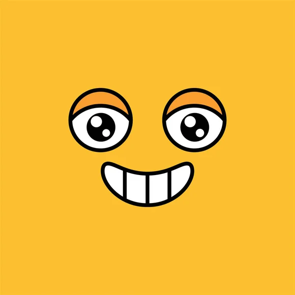 Χαμογελώντας χαρούμενο emoji εικονογράφηση διάνυσμα — Διανυσματικό Αρχείο