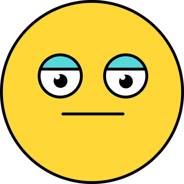 Neutro, faccia da poker emoji vettoriale illustrazione — Vettoriale Stock