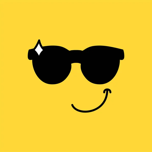 Illustrazione vettoriale emoji fresca e sicura — Vettoriale Stock