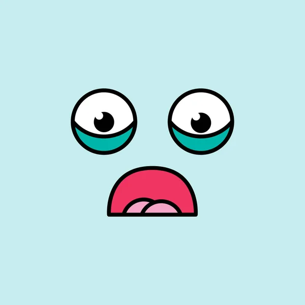 Ilustracja wektorowa szoku, przestraszony emoji — Wektor stockowy