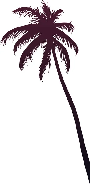 Illustration vectorielle silhouette palmiers — Image vectorielle