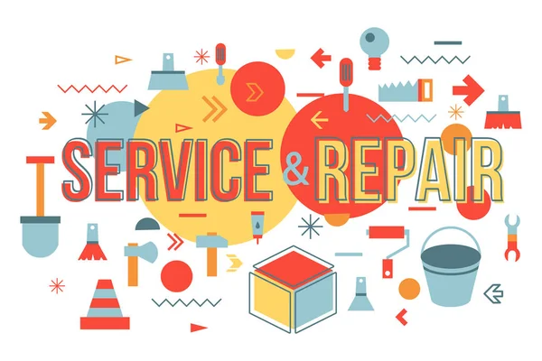 Repair shop word concept banner design — Stock Vector