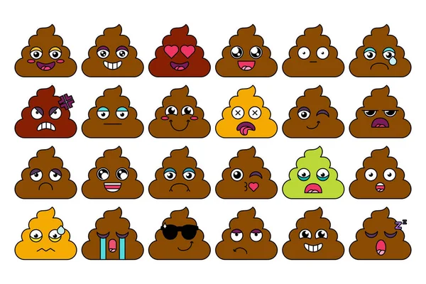 Bok, kaka emoji etiket seti
