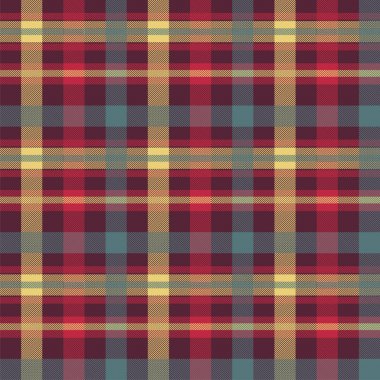 Ekoseli kırmızı renk sorunsuz vektör desen