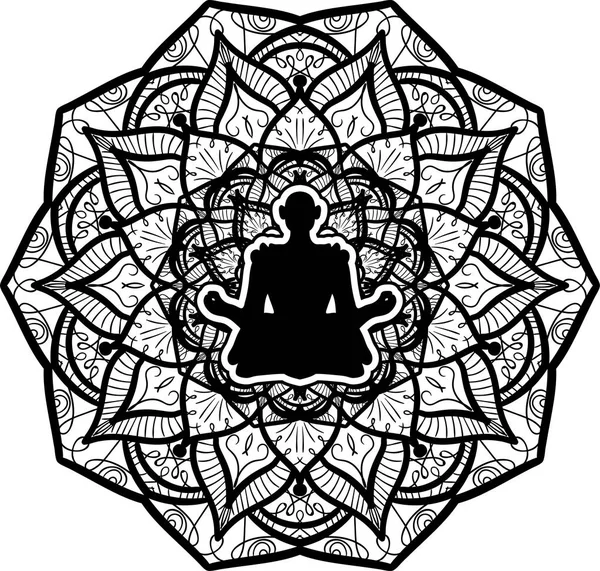 Yoga, illustration vectorielle de la culture orientale — Image vectorielle
