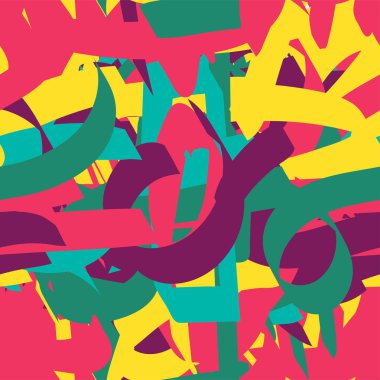 Soyut boyalı dikişsiz desen