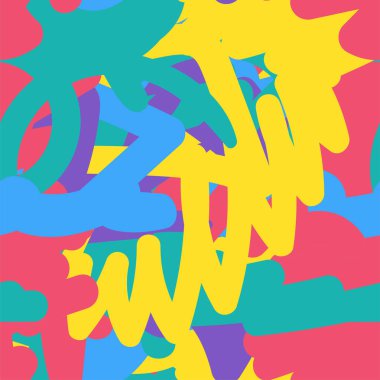 Soyut el çizimi kusursuz desen