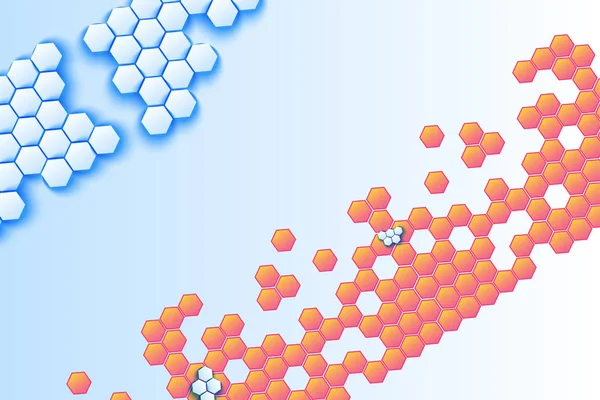 Honeycomb mosaico volumétrico vector de fondo — Vector de stock