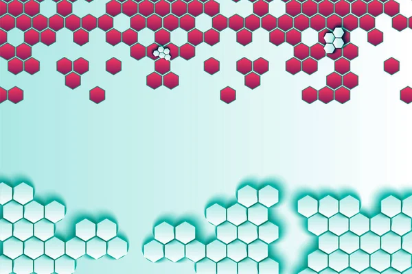 Honeycomb 3d hexágonos vetor fundo — Vetor de Stock