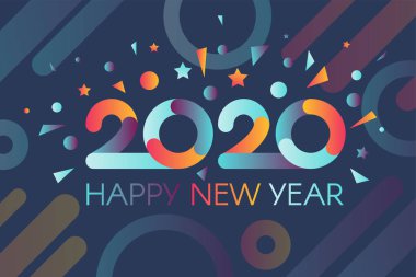 2020 Yeni Yıl afiş şablonu