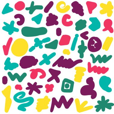 Renk yaymalar el çizilmiş set