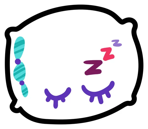 睡眠枕フラットベクトルイラスト — ストックベクタ