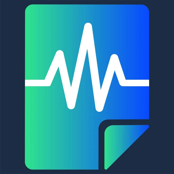 Ontwerp audio multimedia muziek bestandsformaat icoon — Stockvector