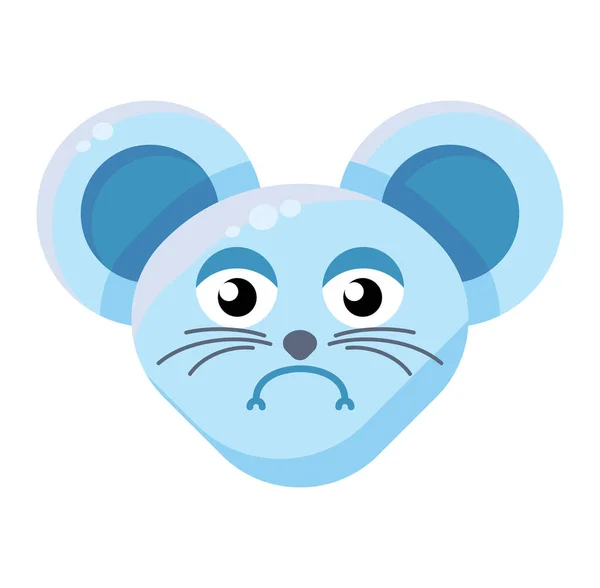 Emoji lindo divertido animal ratón aburrido expresión vector, gráfico  vectorial © barsrsind imagen #304843974