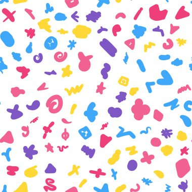 Renk fırça darbeleri el çizilmiş set