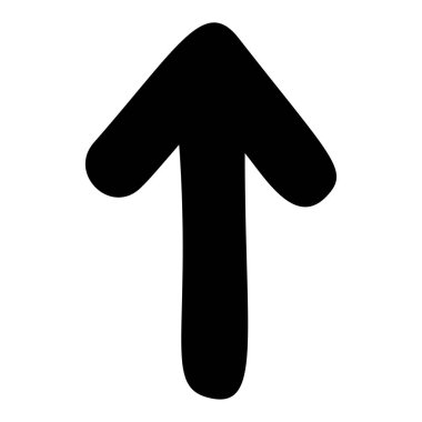 Sağ ok el çizimi resimleme