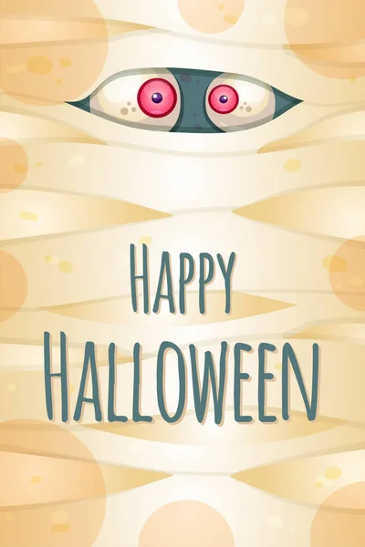 Joyeux Halloween carte de vœux modèle vectoriel — Image vectorielle