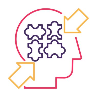 İç gözlem, gözlem ve meditasyon ince çizgi vektör ikonu. Stres yönetimi doğrusal pictogram