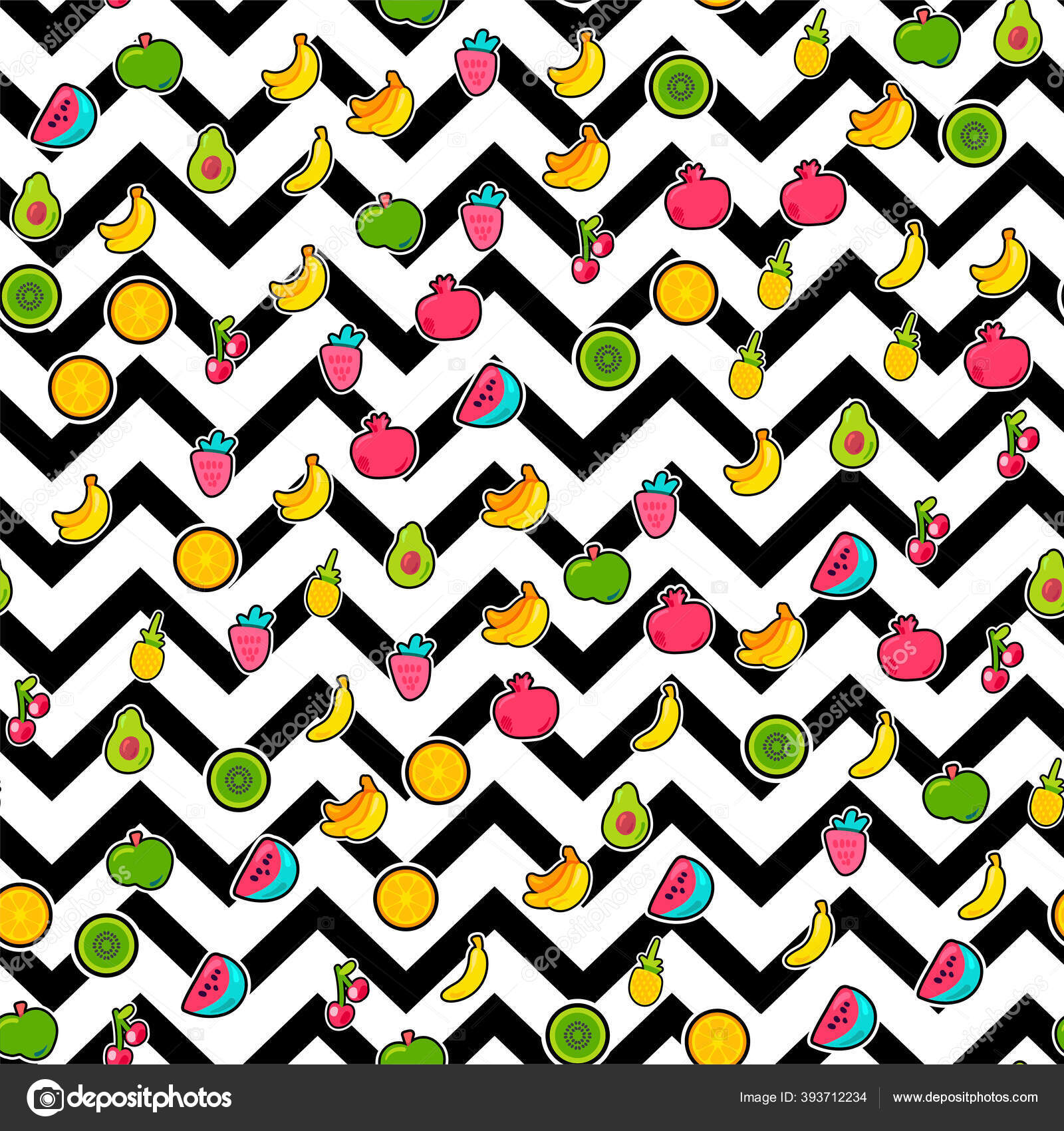 Painted Berries Summer Fruits Mix Seamless Pattern Bright Pineapple Orange Stock Vector Image by ©barsrsind #393712234 Painted Berries Summer Fruits Mix Seamless Pattern Bright Pineapple Orange Stock Vector Image by ©barsrsind #393712234
