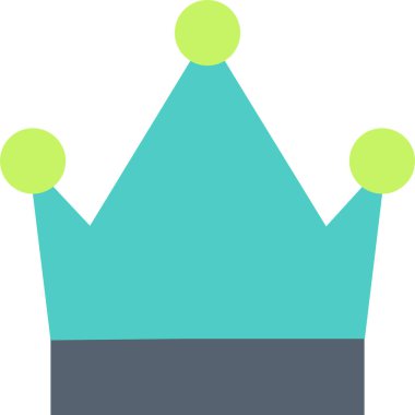 Taç düz simge. Kibir, kendine güven, bencillik, üstünlük, liderlik sembolü. Kral güç işareti