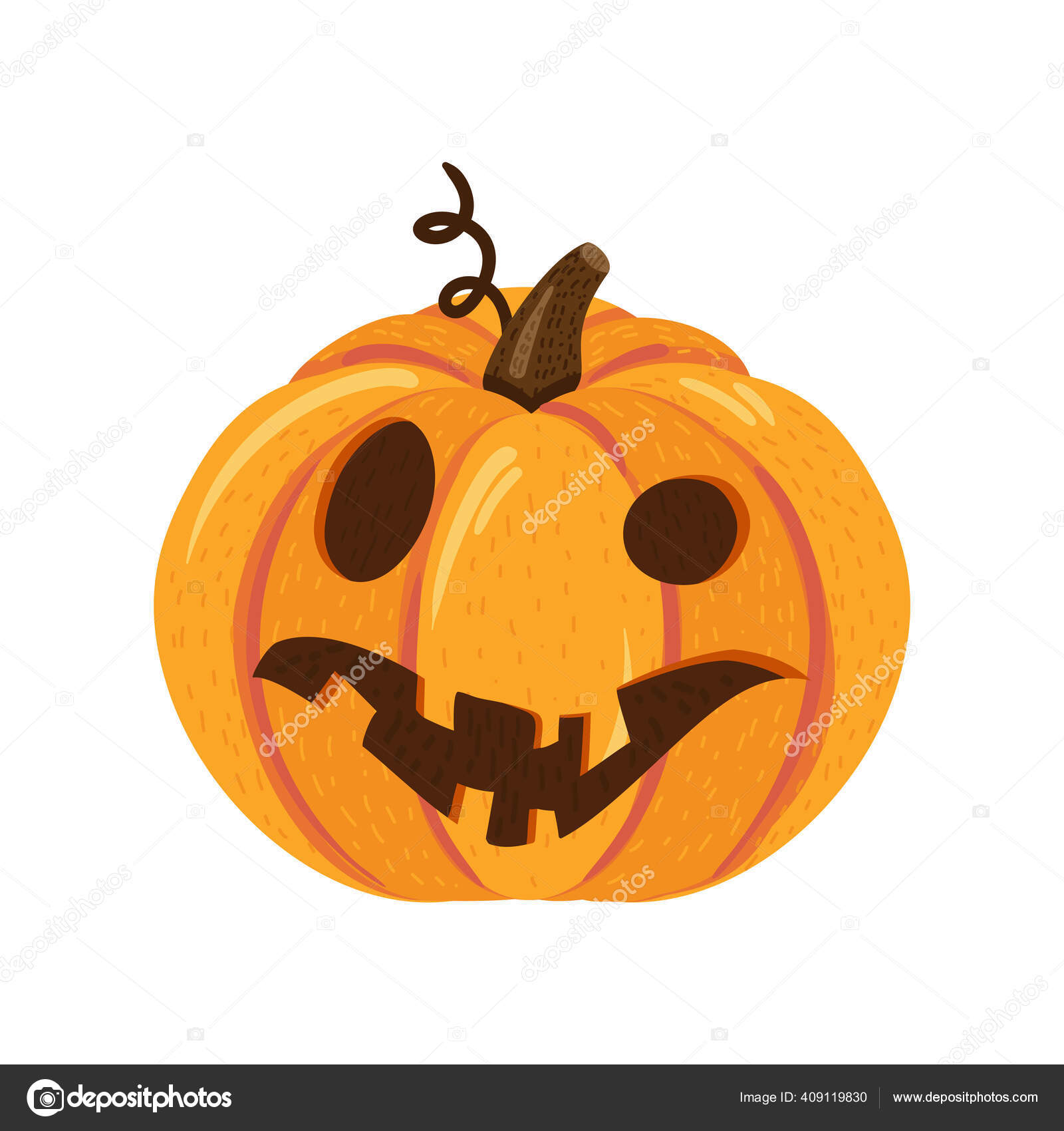 Assustador ícone de rosto de abóbora de halloween