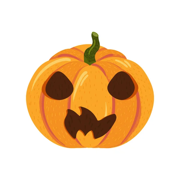 Bonito desenho animado 3d abóbora de halloween com cara assustadora  ilustração vetorial de conceito de halloween