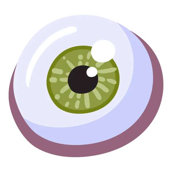 Хэллоуинский Глаз Изолирован Страшный Зомби Глаз Значок Белом Фоне Символ — стоковый вектор