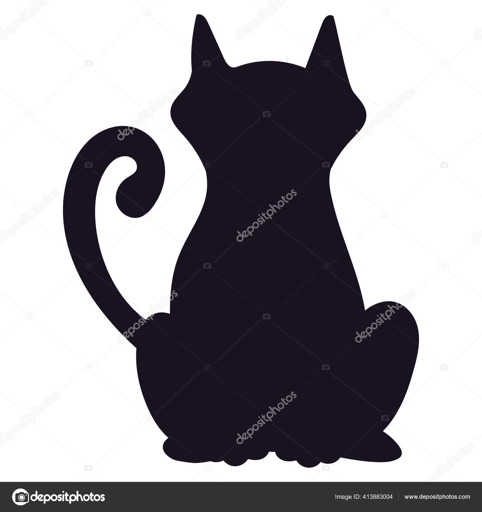 Jogo Da Sombra Com Gato Preto Ilustração do Vetor - Ilustração de  halloween, gatos: 101004711