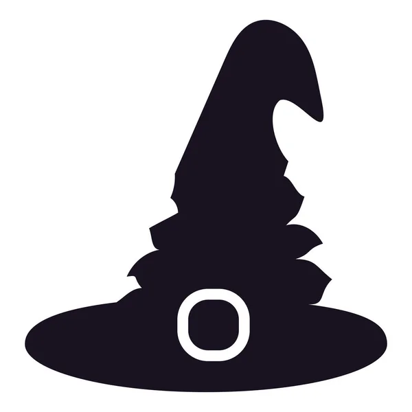 Cadılar Bayramı Için Beyaz Arka Planda Izole Edilmiş Cadı Şapkalı — Stok Vektör