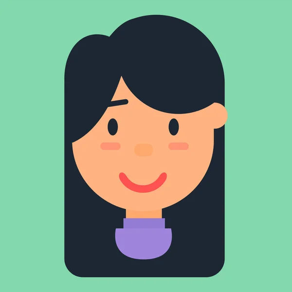 Žena avatar, žena profil ikona pro síť — Stockový vektor