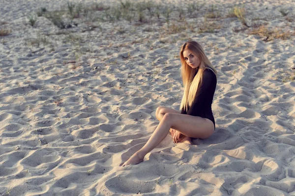 Summer Walk Hot Sand Dunes — Stock Photo, Image