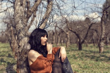 Muhteşem bahçe ile baharda yürüyün