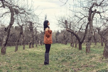 Muhteşem bahçe ile baharda yürüyün