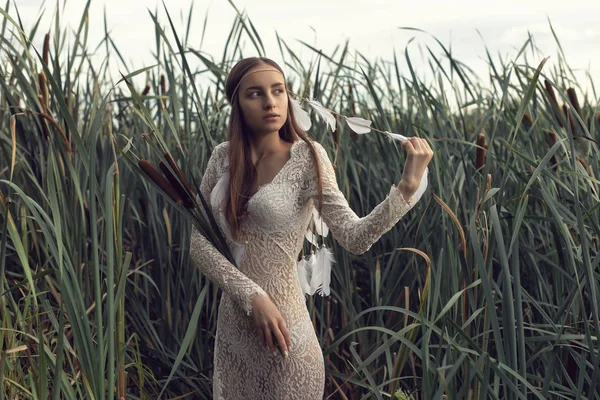 Nehir kıyısında yaz fotoğraf çekimi