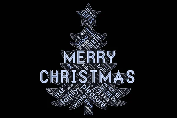 Word Cloud Merry Christmas Background — Stock Photo, Image