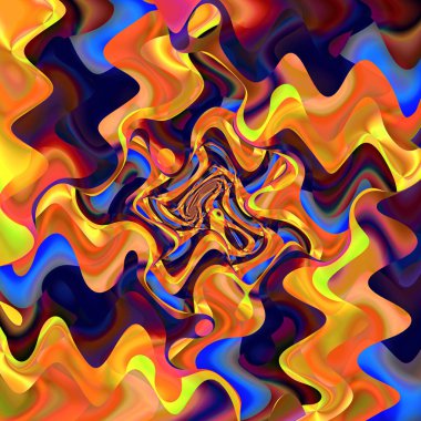 Soyut görsel dalga, kesme, mozaik, çimdik geçişin arka plan boyama ve ışık efektleri