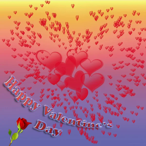 Illustration of the Holiday Happy Valentine\'s Day  as background