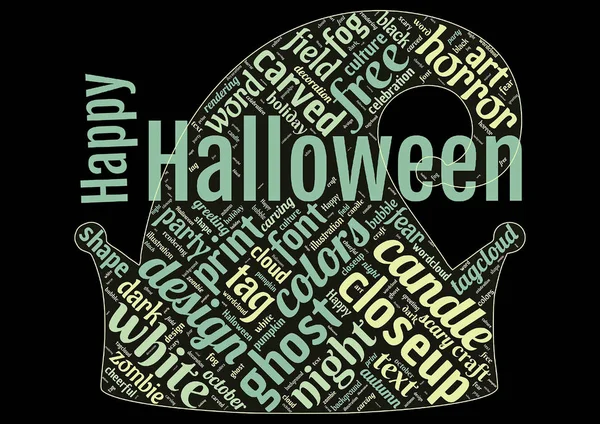 Wortwolke Des Fröhlichen Halloween Als Hintergrund — Stockfoto