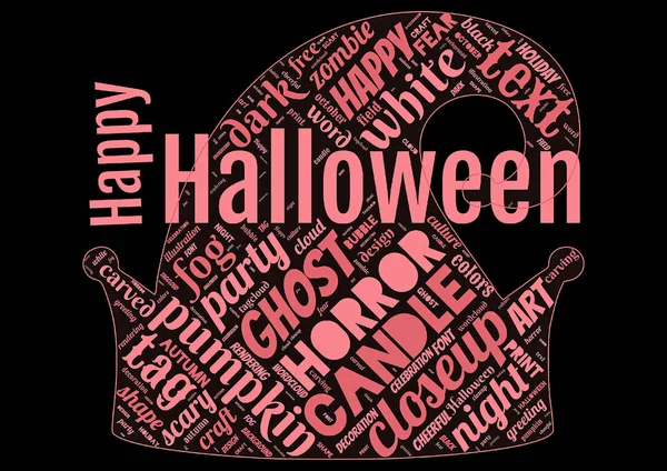 Word cloud of the Happy Halloween as background