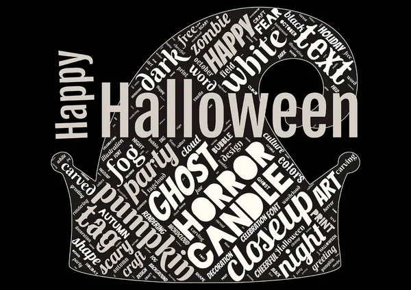 Word cloud of the Happy Halloween as background